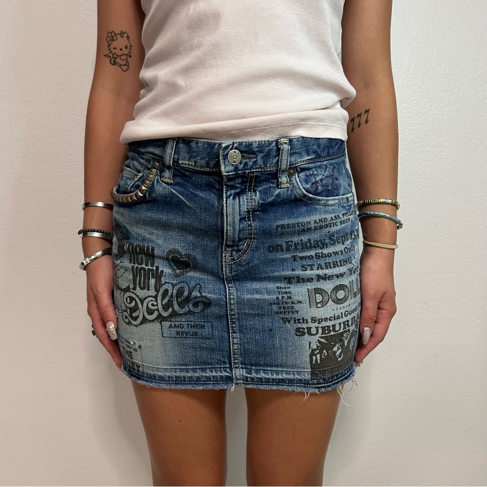 RARE Hysteric Glamour denim mini skirt